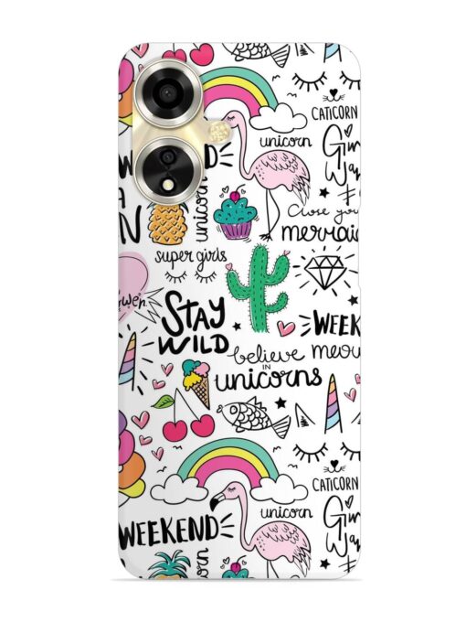 Unicorn Ice Cream Snap Case for Oppo A59 (5G) Zapvi