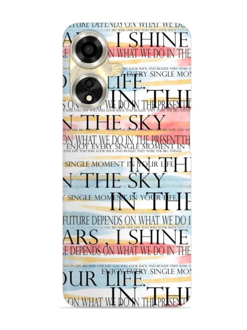 Seamless Slogans Pattern Snap Case for Oppo A59 (5G) Zapvi