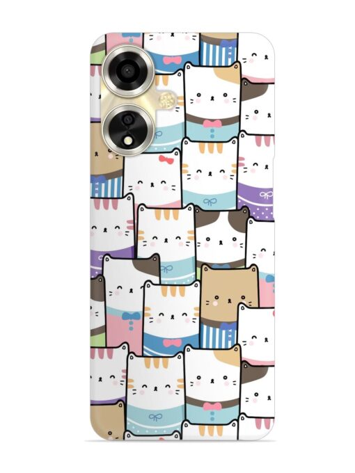 Cute Adorable Cat Snap Case for Oppo A59 (5G) Zapvi