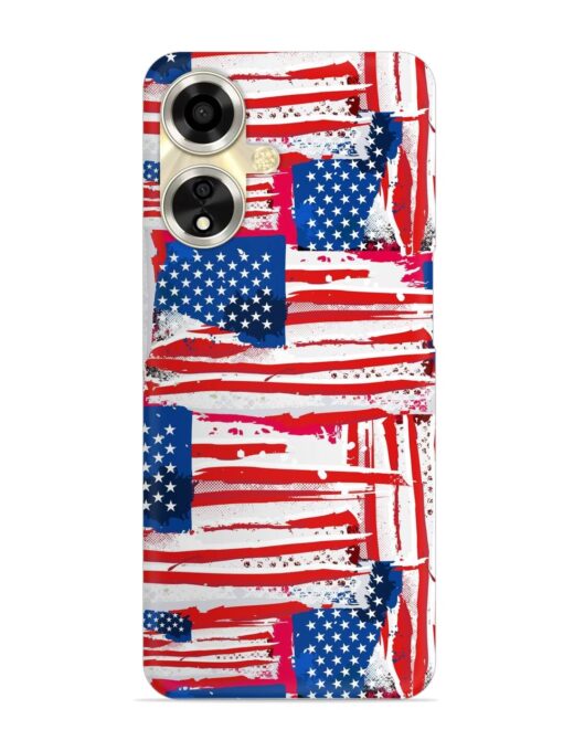 Usa Flag Seamless Snap Case for Oppo A59 (5G) Zapvi