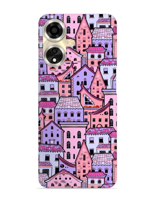 Seamless Pattern Houses Snap Case for Oppo A59 (5G) Zapvi