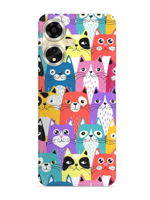 Funny Cartoon Cats Snap Case for Oppo A59 (5G) Zapvi