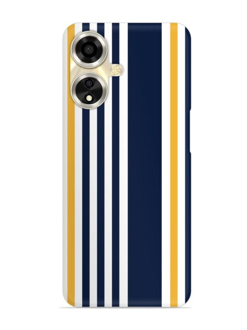 Seamless Stripe Pattern Snap Case for Oppo A59 (5G) Zapvi