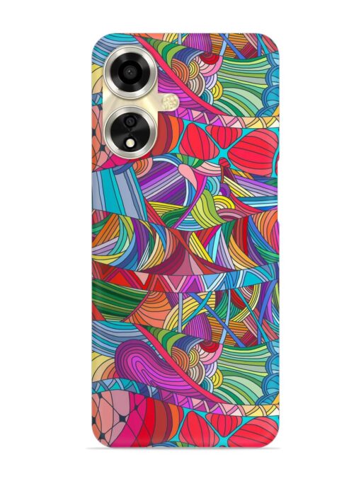 Seamless Patterns Hand Drawn Snap Case for Oppo A59 (5G) Zapvi