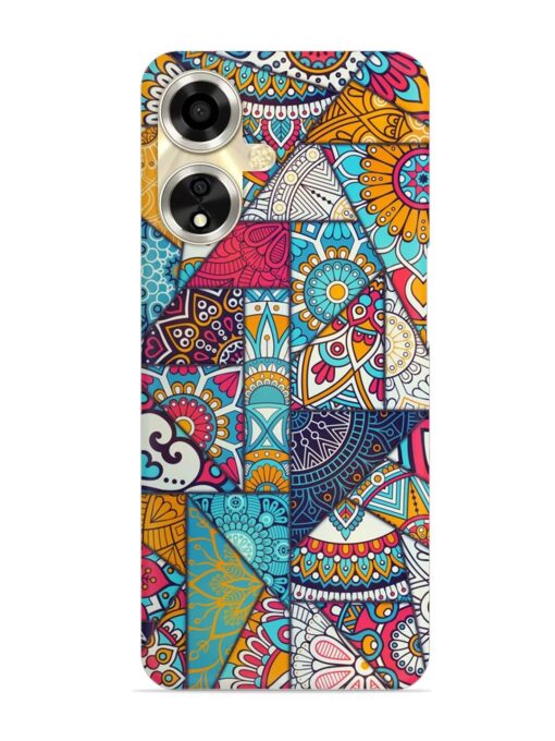 Patchwork Pattern Vintage Snap Case for Oppo A59 (5G) Zapvi