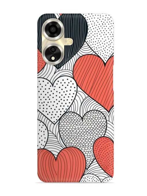 Girly Heart Seamless Snap Case for Oppo A59 (5G) Zapvi