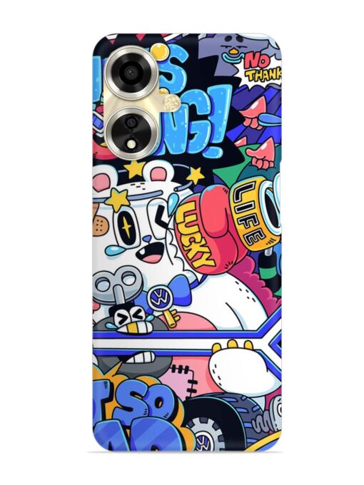 Universal Doodle Snap Case for Oppo A59 (5G) Zapvi