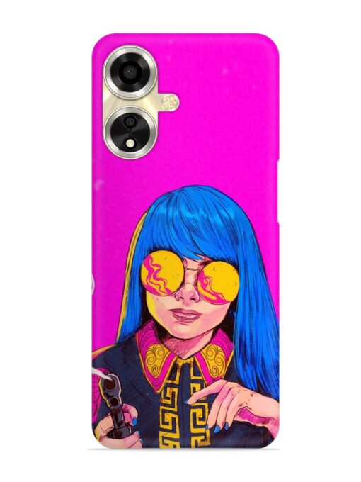 Aesthetic Anime Girl Snap Case for Oppo A59 (5G) Zapvi