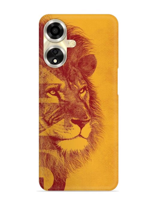 Gold Lion Crown Art Snap Case for Oppo A59 (5G) Zapvi