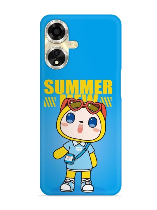 Summer Mew Cartoon Snap Case for Oppo A59 (5G) Zapvi