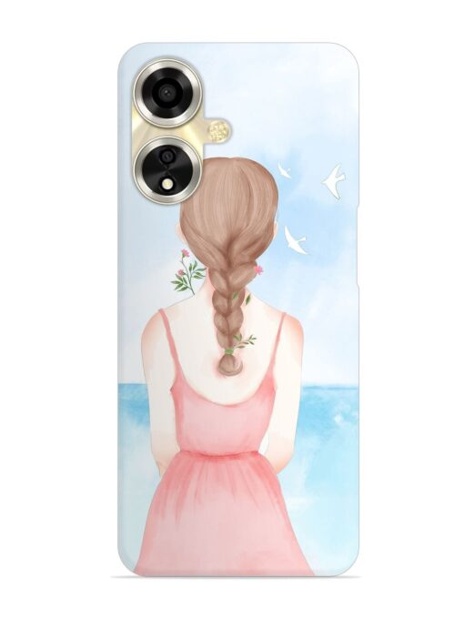 Watercolor Girl Vector Snap Case for Oppo A59 (5G) Zapvi