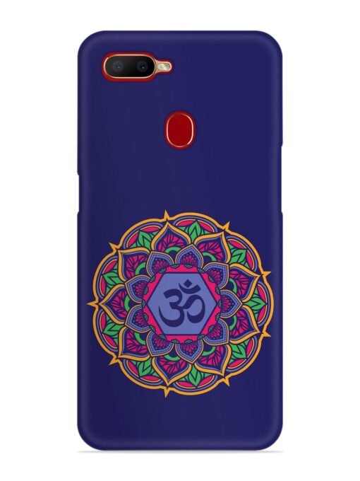 Om Mandala Art Blue Snap Case for Oppo A5S Zapvi