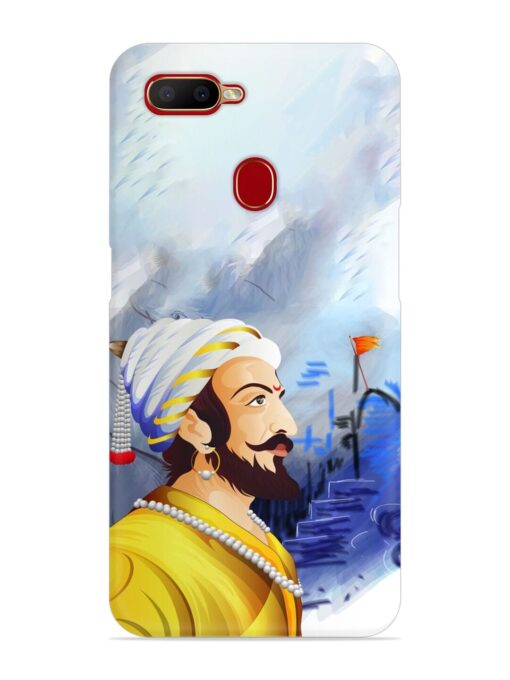 Shivaji Maharaj Color Paint Art Snap Case for Oppo A5S Zapvi