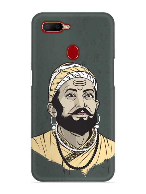 Shivaji Maharaj Vector Art Snap Case for Oppo A5S Zapvi