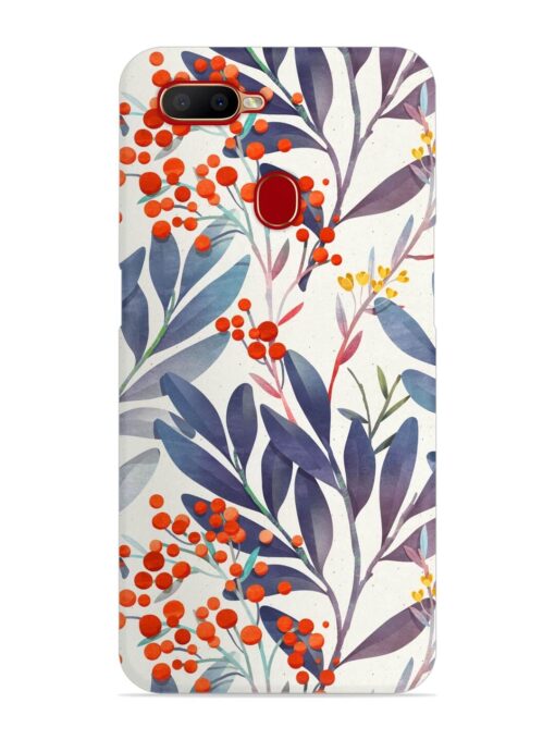 Seamless Floral Pattern Snap Case for Oppo A5S Zapvi