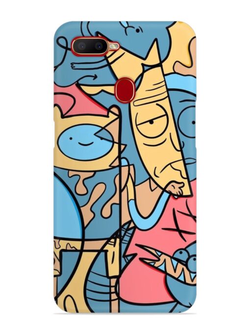 Silly Face Doodle Snap Case for Oppo A5S Zapvi