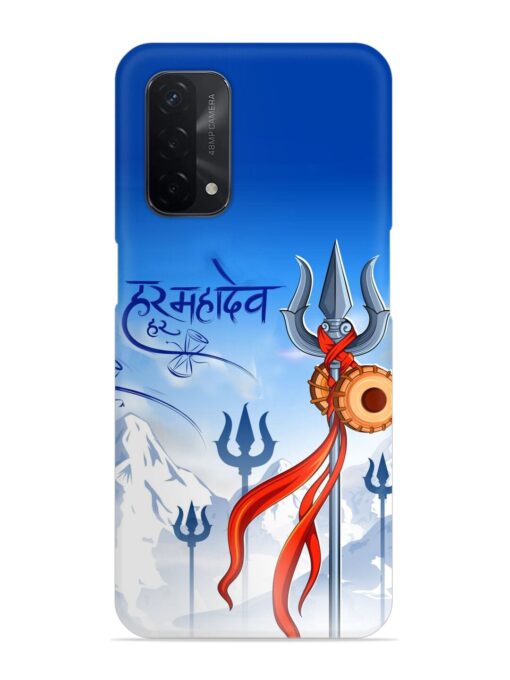 Har Har Mahadev Trishul Snap Case for Oppo A74 (5G) Zapvi