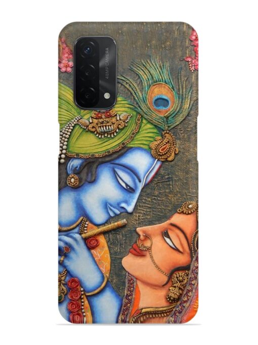 Lord Radha Krishna Flute Art Snap Case for Oppo A74 (5G) Zapvi