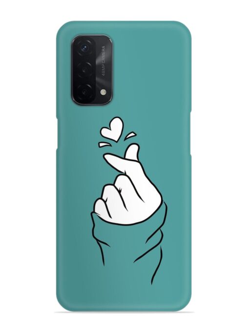 Korean Heart Sign Art Snap Case for Oppo A74 (5G) Zapvi