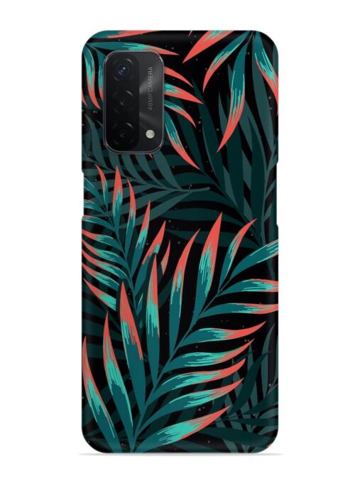 Green Leaf Art Snap Case for Oppo A74 (5G) Zapvi