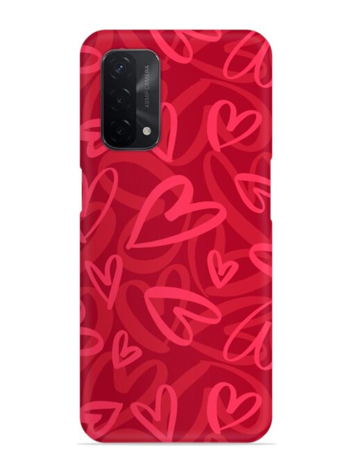 Seamless Romantic Pattern Snap Case for Oppo A74 (5G) Zapvi