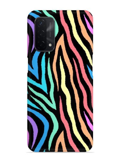 Colorful Abstract Zebra Snap Case for Oppo A74 (5G) Zapvi