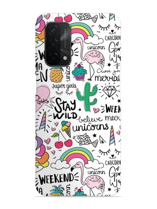 Unicorn Ice Cream Snap Case for Oppo A74 (5G) Zapvi