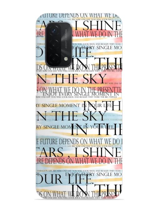 Seamless Slogans Pattern Snap Case for Oppo A74 (5G) Zapvi