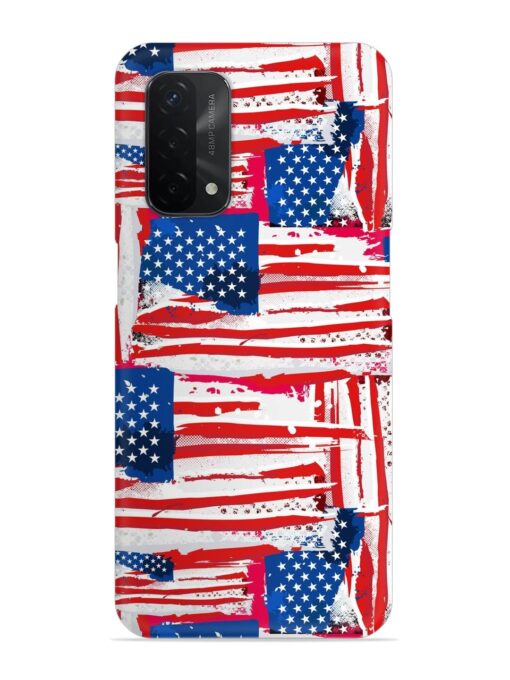 Usa Flag Seamless Snap Case for Oppo A74 (5G) Zapvi