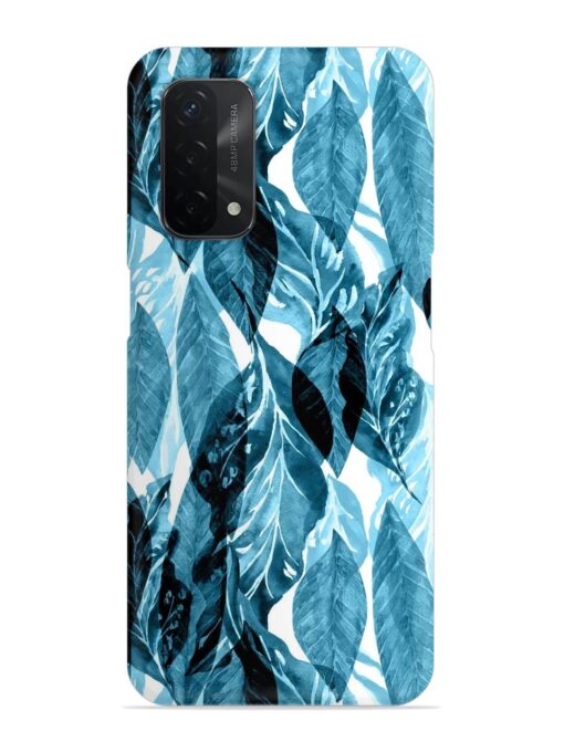 Leaves Pattern Jungle Snap Case for Oppo A74 (5G) Zapvi