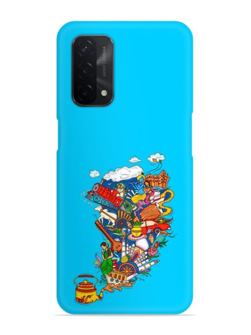 Vector Design Indian Snap Case for Oppo A74 (5G) Zapvi