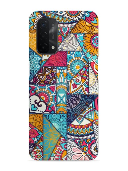 Patchwork Pattern Vintage Snap Case for Oppo A74 (5G) Zapvi