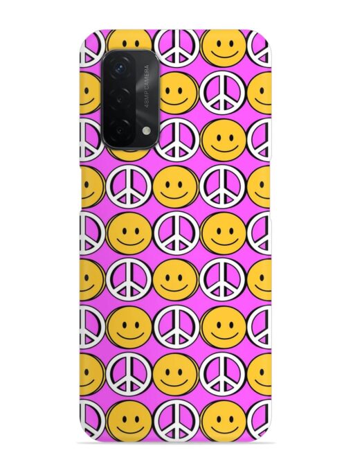 Smiley Face Peace Snap Case for Oppo A74 (5G) Zapvi