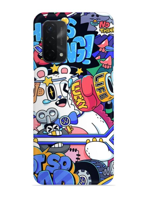 Universal Doodle Snap Case for Oppo A74 (5G) Zapvi