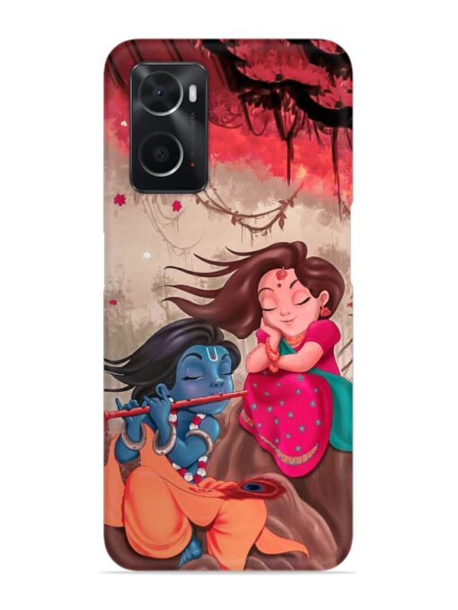 Radhe Krishna Water Art Snap Case for Oppo A76 Zapvi