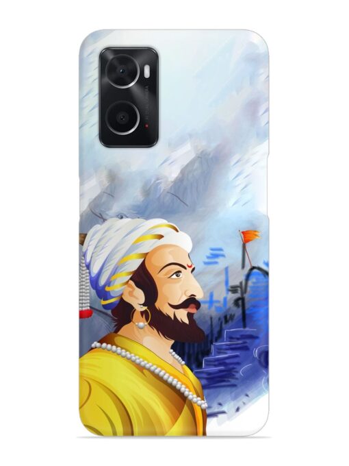 Shivaji Maharaj Color Paint Art Snap Case for Oppo A76 Zapvi