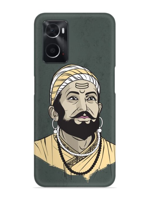 Shivaji Maharaj Vector Art Snap Case for Oppo A76 Zapvi