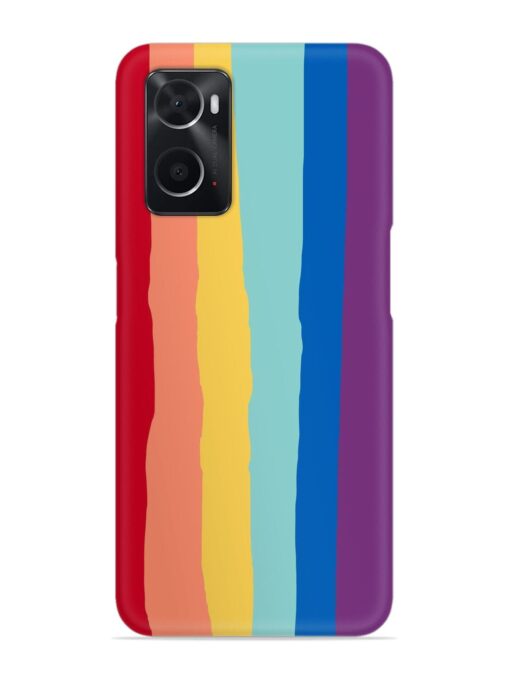 Rainbow Genuine Liquid Snap Case for Oppo A76 Zapvi