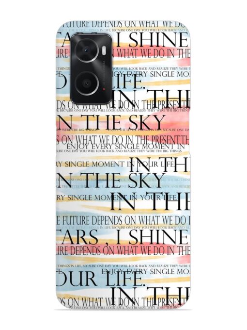 Seamless Slogans Pattern Snap Case for Oppo A76 Zapvi