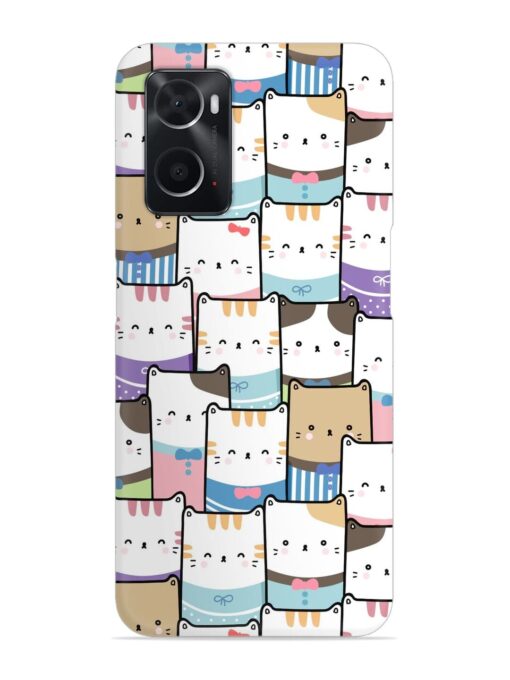 Cute Adorable Cat Snap Case for Oppo A76 Zapvi