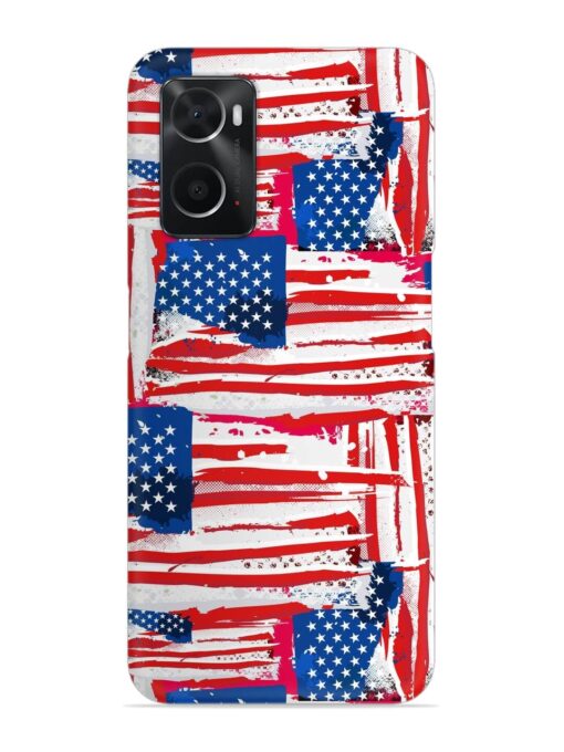 Usa Flag Seamless Snap Case for Oppo A76 Zapvi