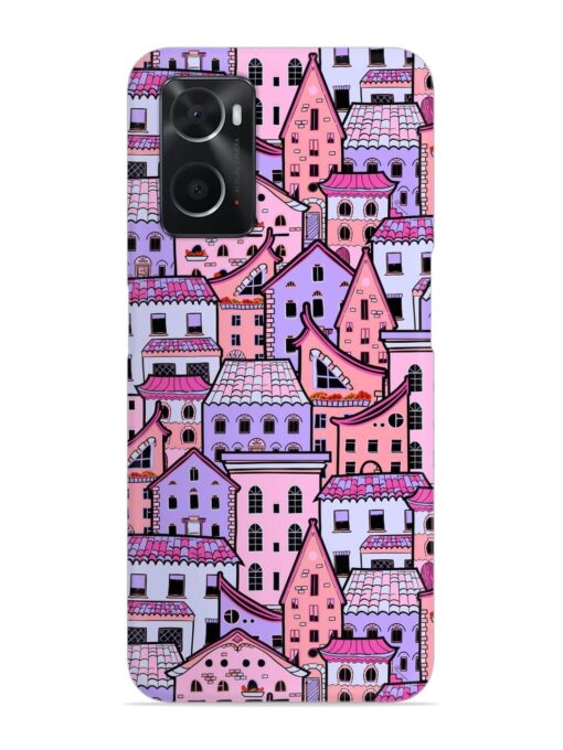 Seamless Pattern Houses Snap Case for Oppo A76 Zapvi