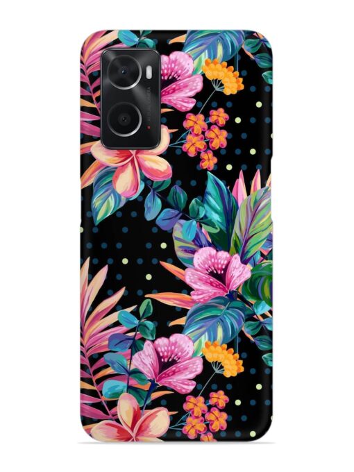 Seamless Floral Pattern Snap Case for Oppo A76 Zapvi