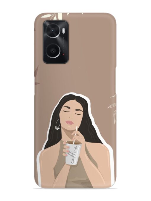 Girl With Coffee Snap Case for Oppo A76 Zapvi