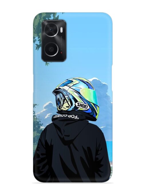 Rider With Helmet Snap Case for Oppo A76 Zapvi