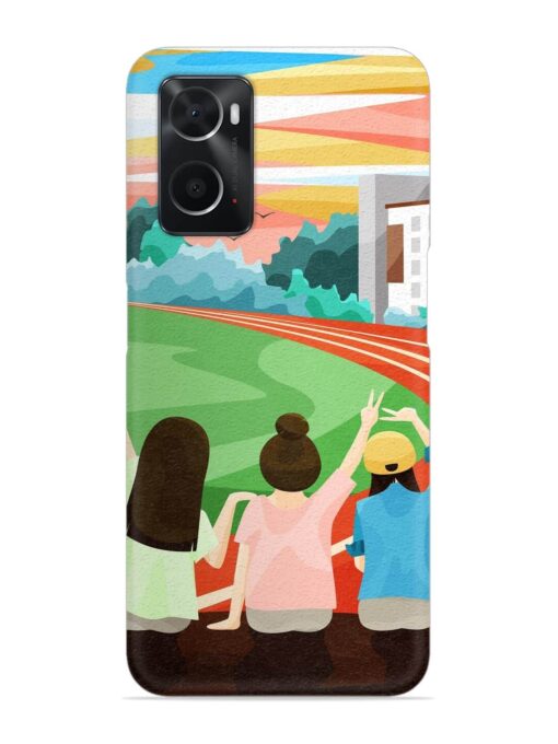 School Playground Snap Case for Oppo A76 Zapvi