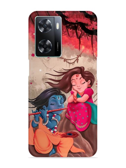 Radhe Krishna Water Art Snap Case for Oppo A77S Zapvi