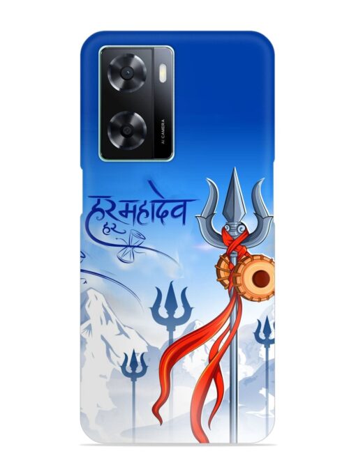 Har Har Mahadev Trishul Snap Case for Oppo A77S Zapvi