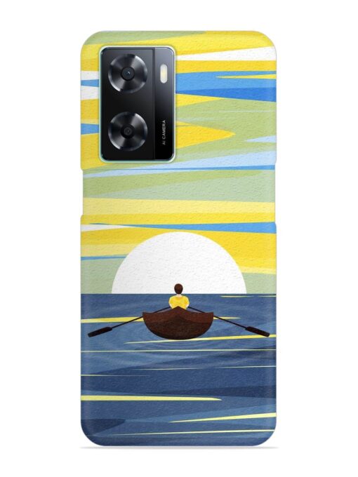 Rowing Person Ferry Paddle Snap Case for Oppo A77S Zapvi