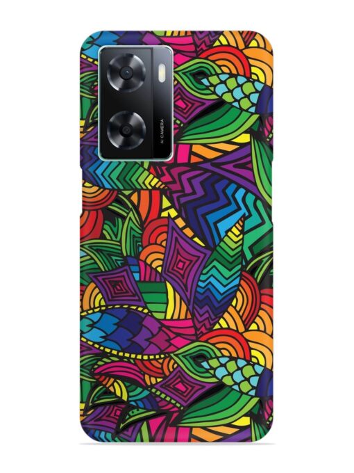 Abstract Multicolor Seamless Snap Case for Oppo A77S Zapvi